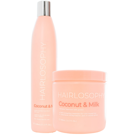 Kit Hairlosophy Coconut & Milk – Tratamiento Intensivo y Acondicionador 🌴🥥