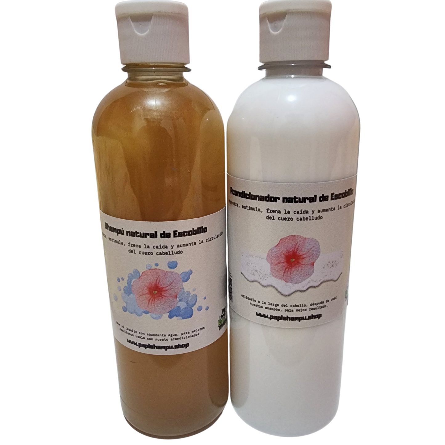 Pareja de Shampoo y Acondicionador Natural de Escobillo