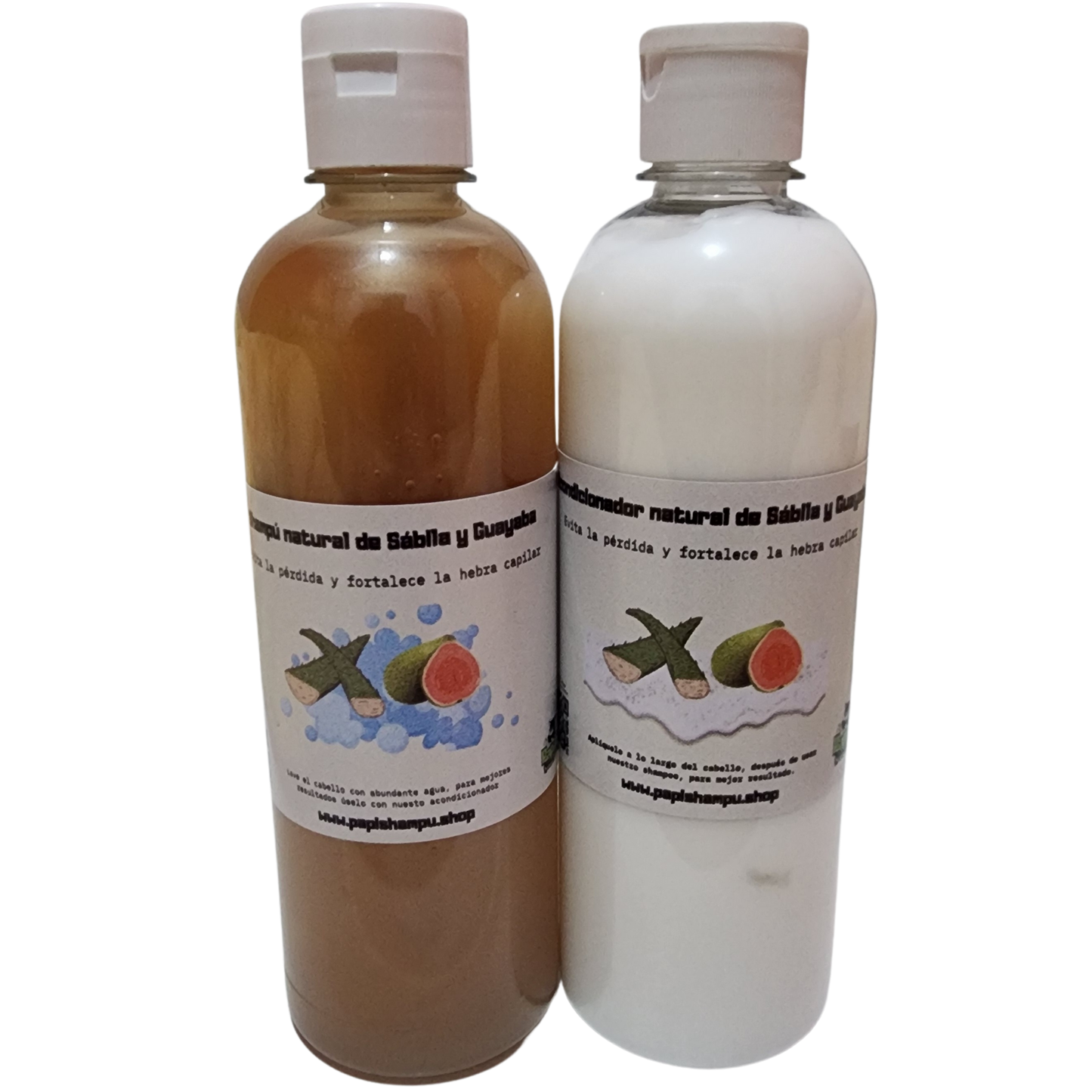 Pareja de Shampoo y Acondicionador Natural de Guayaba y Sàbila