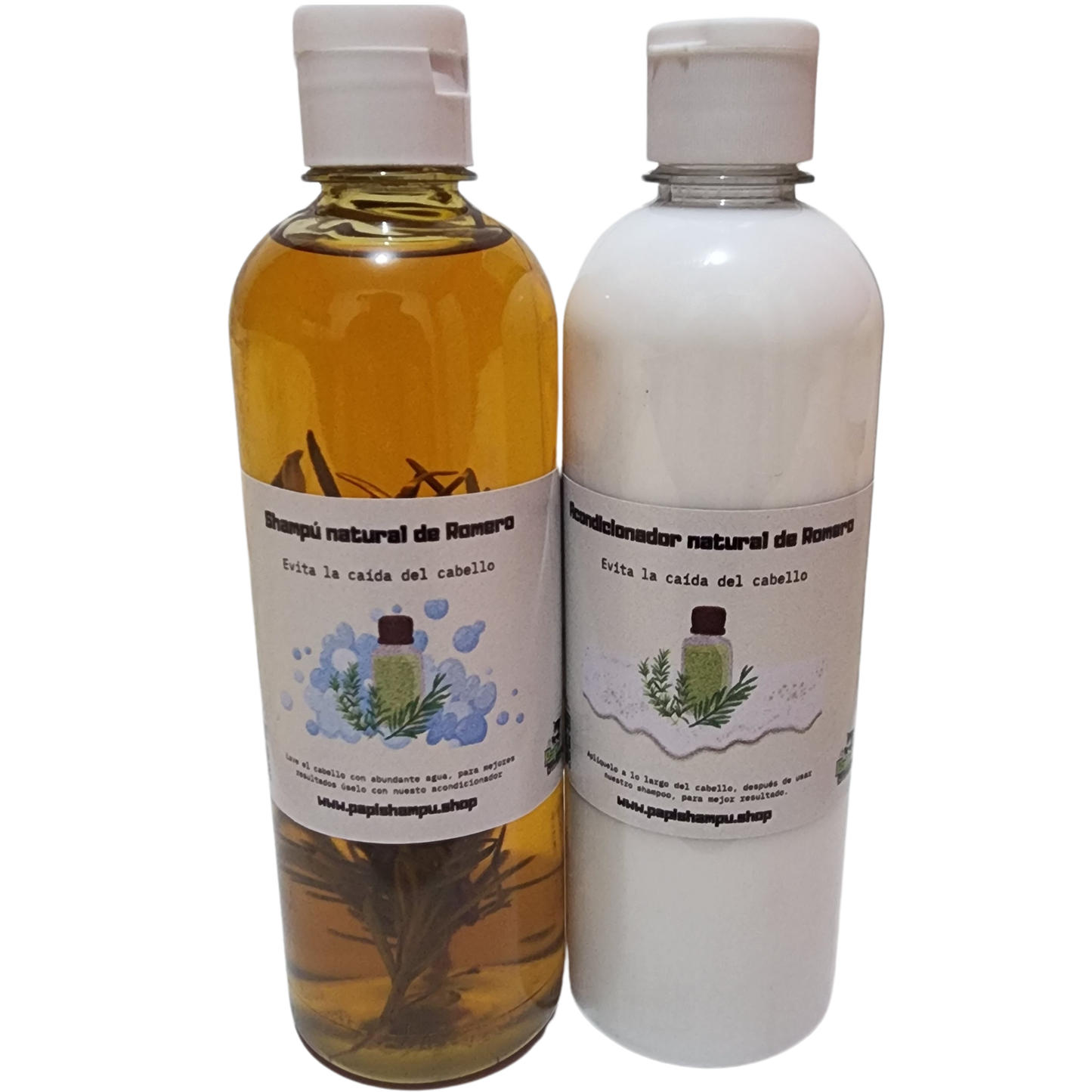 Pareja de Shampoo y Acondicionador Natural de Romero