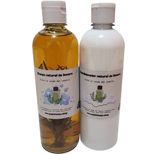 Pareja de Shampoo y Acondicionador Natural de Romero